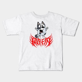 Black Metal Muffin Bluey Kids T-Shirt